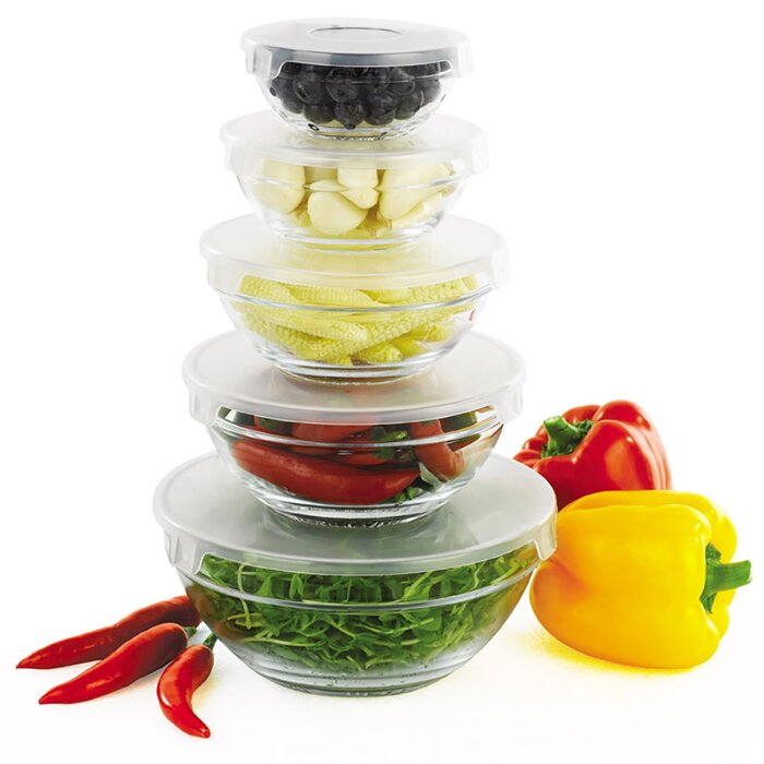 Home Basics 5 Container Food Storage Set | Wayfair